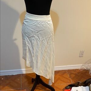 Zara Cream Asymmetrical Midi Skirt
